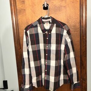 Levi's Men's Casual Plaid Shirt - Black, White, Red